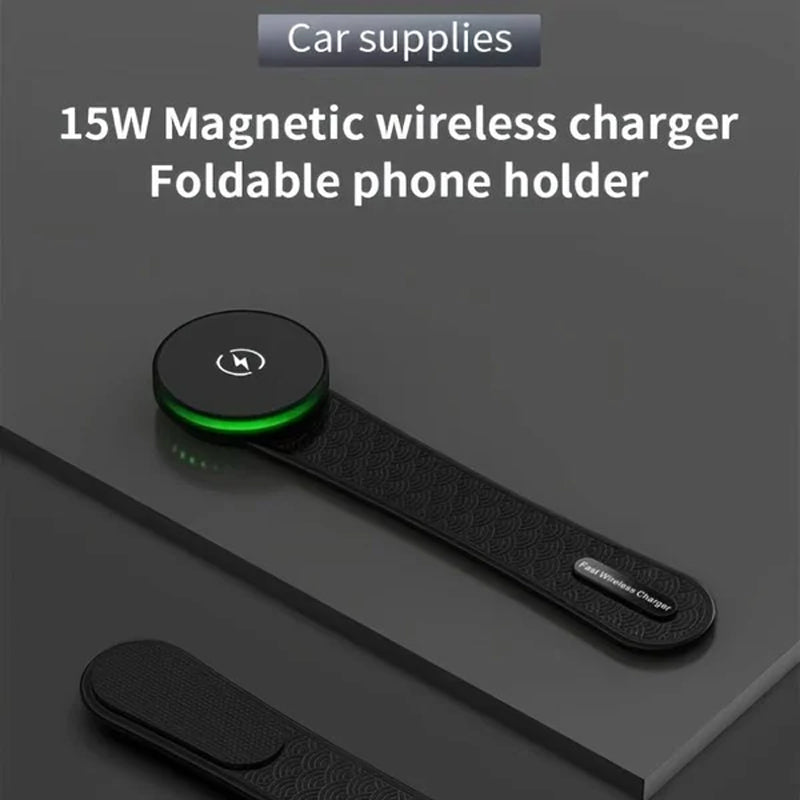 2 in 1 Car Folding Magnetic Wireless Charger