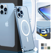 Load image into Gallery viewer, Metal Frame Magnetic Charging iPhone Case