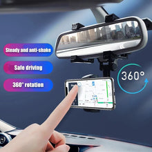 Load image into Gallery viewer, Multifunctional 360 Rotatable Car Rearview Mirror Phone Holder