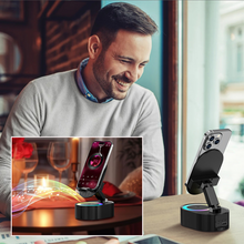 Load image into Gallery viewer, 360° Adjustable Phone Stand with Built-in Bluetooth Speaker
