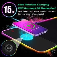 Load image into Gallery viewer, Wireless Charging RGB Gaming Mouse Pad