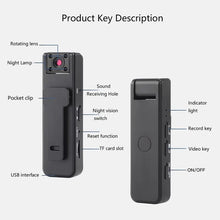 Load image into Gallery viewer, Mini HD Infrared Night Vision Sports Video &amp; Audio Recorder with Clip