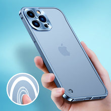 Load image into Gallery viewer, Metal Frame Magnetic Charging iPhone Case