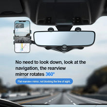 Load image into Gallery viewer, Multifunctional 360 Rotatable Car Rearview Mirror Phone Holder