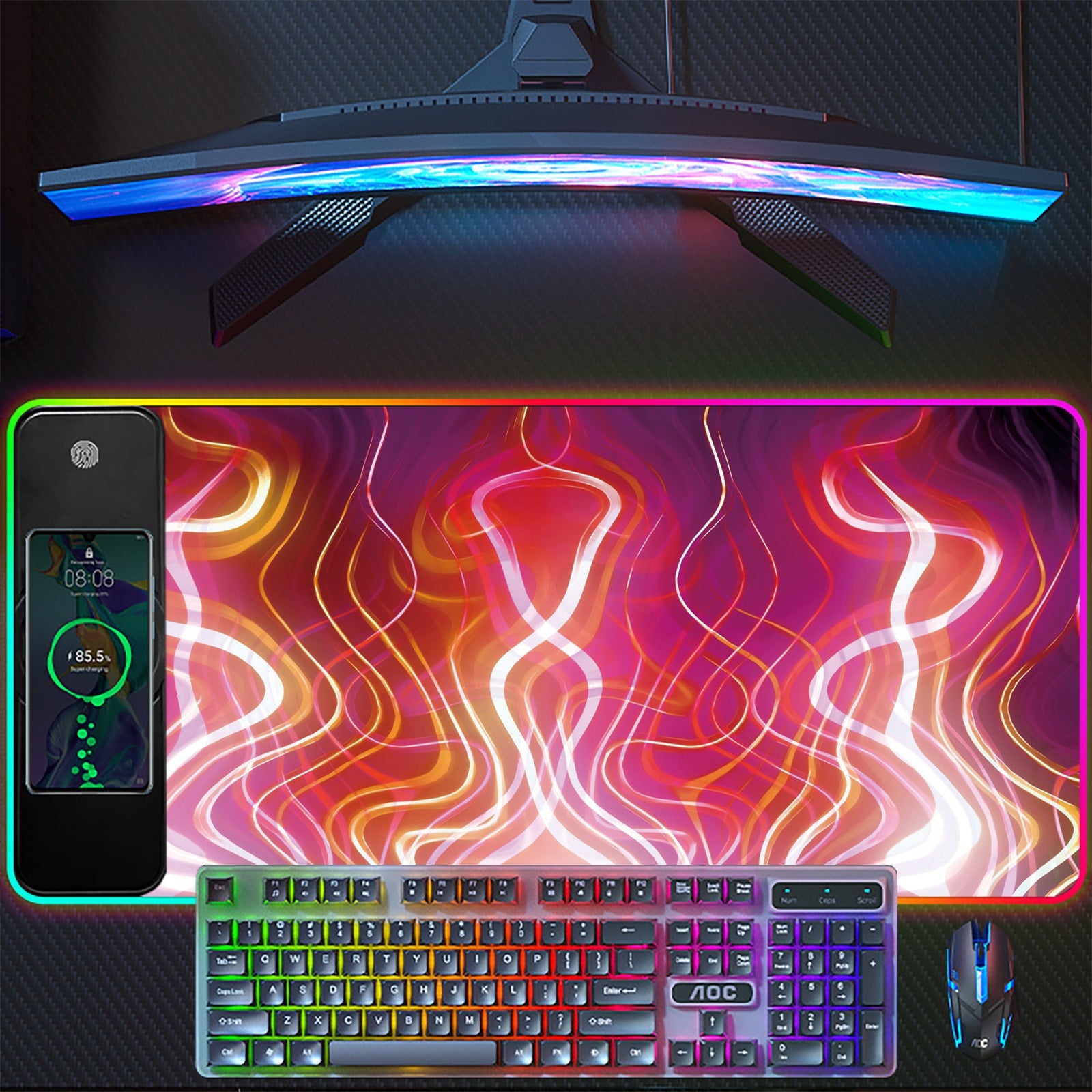 Wireless Charging RGB Gaming Mouse Pad