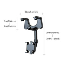 Load image into Gallery viewer, Multifunctional 360 Rotatable Car Rearview Mirror Phone Holder