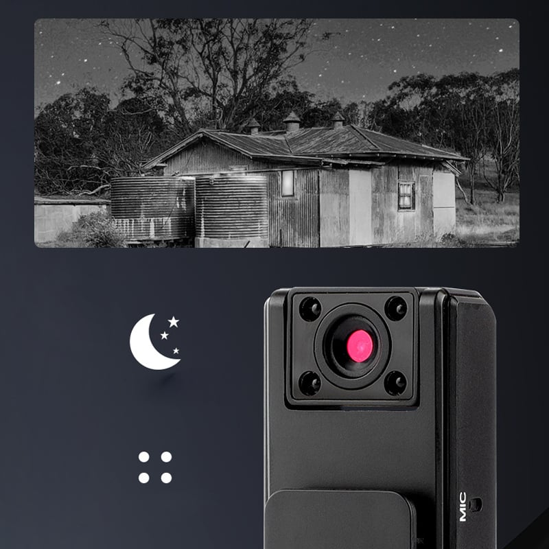 Mini HD Infrared Night Vision Sports Video & Audio Recorder with Clip