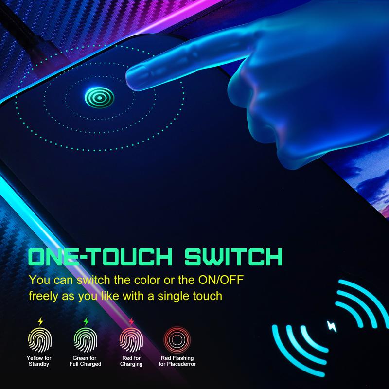 Wireless Charging RGB Gaming Mouse Pad