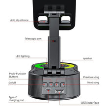 Load image into Gallery viewer, 360° Adjustable Phone Stand with Built-in Bluetooth Speaker