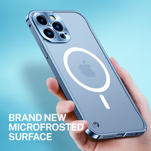 Load image into Gallery viewer, Metal Frame Magnetic Charging iPhone Case