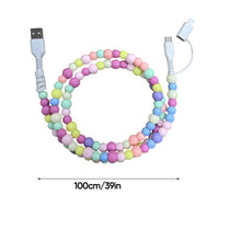 Load image into Gallery viewer, Creative Beaded 2-in-1 Data Cable