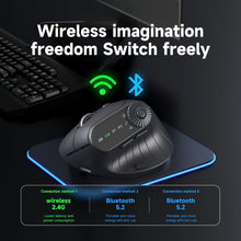 Load image into Gallery viewer, Ergonomic Triple-Connect Wireless Mouse