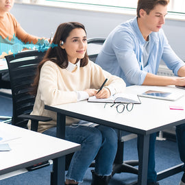 Clip-On Bluetooth Earbuds with AI Translation