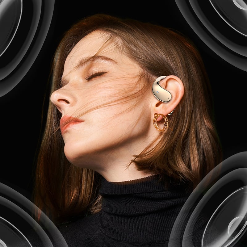 Clip-On Bluetooth Earbuds with AI Translation