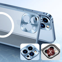 Load image into Gallery viewer, Metal Frame Magnetic Charging iPhone Case