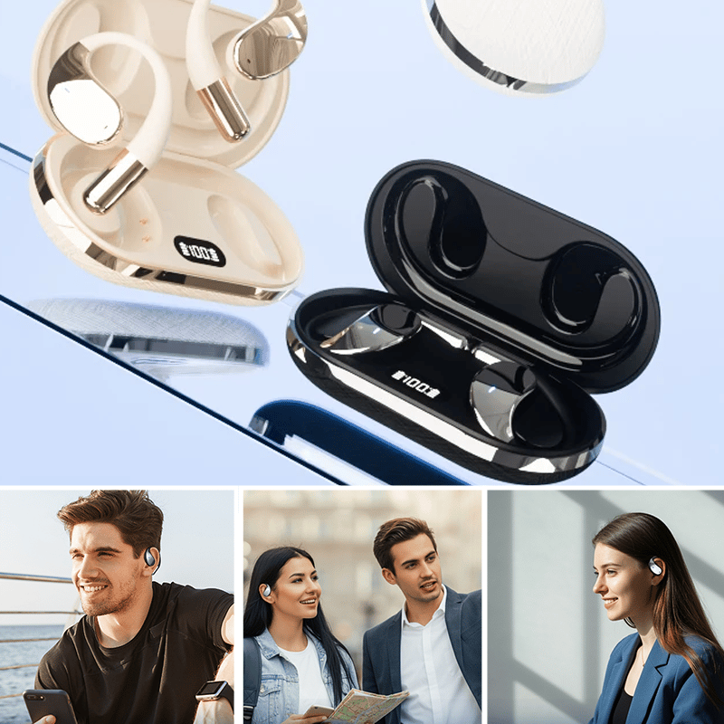 Clip-On Bluetooth Earbuds with AI Translation