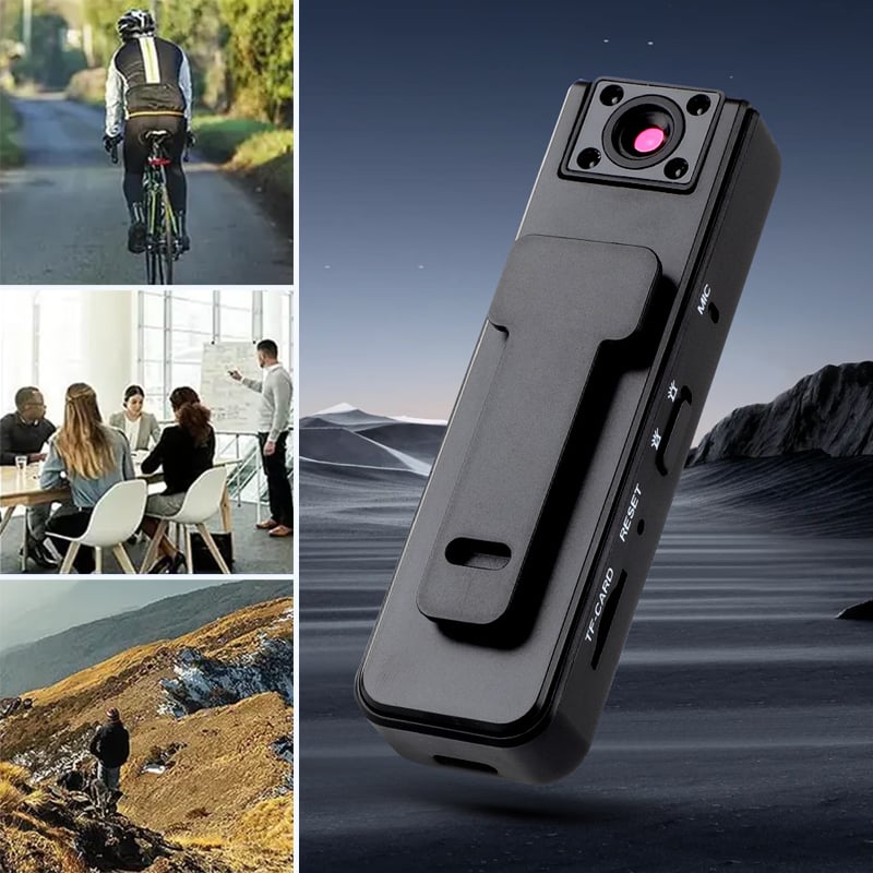 Mini HD Infrared Night Vision Sports Video & Audio Recorder with Clip