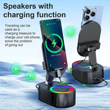 Load image into Gallery viewer, Wireless Induction Audio Bluetooth Speaker 5 in 1 Phone Holder