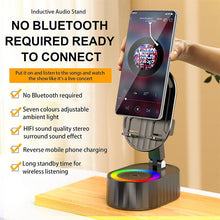 Load image into Gallery viewer, 360° Adjustable Phone Stand with Built-in Bluetooth Speaker